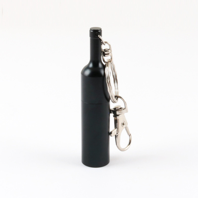 Το μπουκάλι κρασιού διαμόρφωσε το Drive λάμψης 3,0 USB με το δαχτυλίδι μετάλλων και το λογότυπο cOem