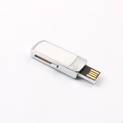 Ανθεκτικό σε κρούσματα μεταλλικό USB flash drive ασήμι και προσαρμοσμένο χρώμα λέιζερ / θόλο / εκτύπωση λογότυπο