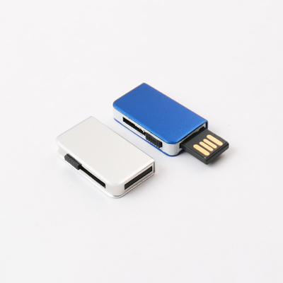 Προσαρμοσμένο ασήμι μεταλλικό USB flash drive Toshiba flash chips μέσα