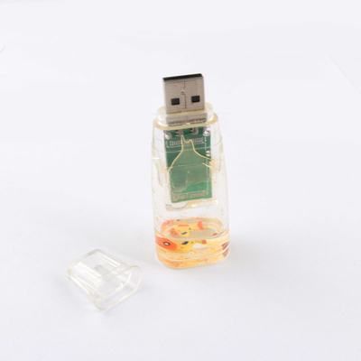 πλαστικό υγρό USB flash drive πλαστικό στο εσωτερικό πάπια μπορεί προσαρμοσμένη κατασκευασμένη