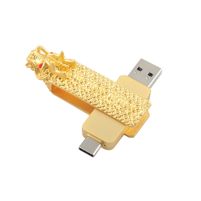 Σχήμα δράκου τύπου C και USB flash drive με γρήγορη ανάγνωση και γραφή 3.0 usb
