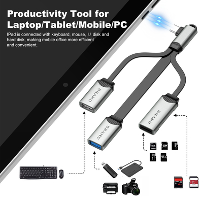 Διάβασμα για κάρτα TF Καλώδιο Hub κάρτας SD για USB 2.0 και USB 3.0 Γρήγορη μεταφορά δεδομένων