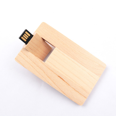 Ξύλινα τσιπ καρτών USB UDP Drive λάμψης σφενδάμνου τυπωμένων υλών 16GB 32GB 64GB CMYK μέσα
