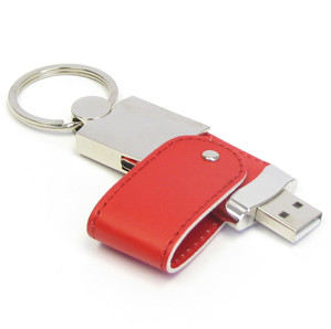 Μέταλλο 2,0 ραβδί δέρματος USB με την αποτύπωση σε ανάγλυφο/το λογότυπο λέιζερ/τυπωμένων υλών