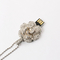 Drive 2,0 λάμψης λουλουδιών USB ύφους κοσμήματος με τα τσιπ που κρύβονται μέσα