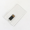 Η διαφανής πιστωτική κάρτα USB πλαστικού υλικού κολλά 2,0 128GB 64GB 15MB/S