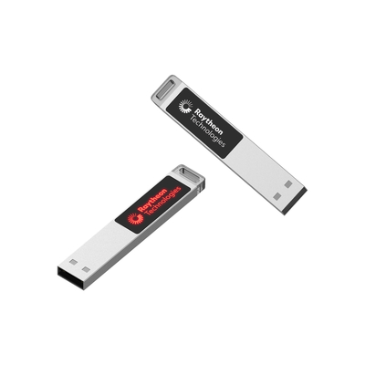 Προσαρμοσμένο μεταλλικό πλαστικό flash drive με φόρτωση λογότυπου για αποθήκευση δεδομένων