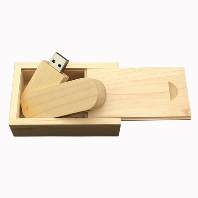 Οικολογικά φιλικό ξύλινο USB flash drive Δυνατότητα ξύλου μπαμπού με ταχύτητα ανάγνωσης 10 20MB / s