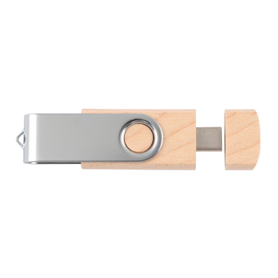 Φυσικό ξύλινο USB Flash Drive 2.0 3.0 με Τύπο C + Usb Ένα Νέο σχήματα Γρήγορη ταχύτητα