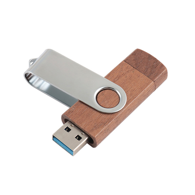 Φυσικό ξύλινο USB Flash Drive 2.0 3.0 με Τύπο C + Usb Ένα Νέο σχήματα Γρήγορη ταχύτητα