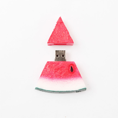 σχήμα καρπούζι Προσαρμοσμένα USB Flash Drive USB 2.0 Διασύνδεση 10 χρόνια Διατήρηση δεδομένων
