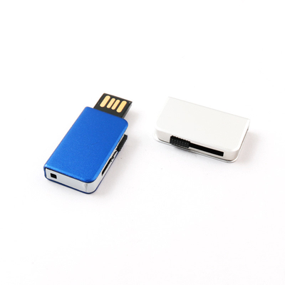 Προσαρμοσμένο ασήμι μεταλλικό USB flash drive Toshiba flash chips μέσα