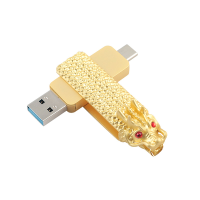 Σχήμα δράκου τύπου C και USB flash drive με γρήγορη ανάγνωση και γραφή 3.0 usb