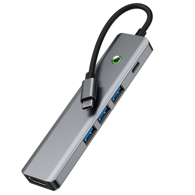 Πολυλειτουργικός σταθμός δεδομένων USB C Hub έξυπνος προσαρμογός με ταχύτητα μεταφοράς 5Gbps