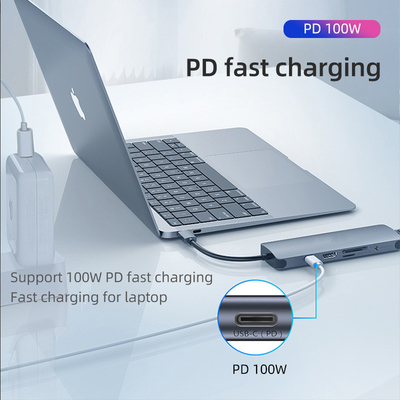 USB 3.0 Station USB C Hub Smart Adapter / Hub κάρτας μνήμης με ταχύτητα μεταφοράς δεδομένων 5Gbps
