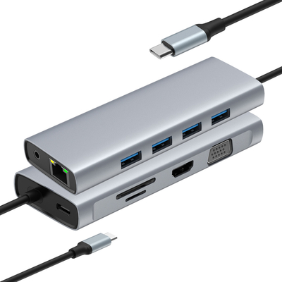 Ταχεία αλουμινίου πολλαπλών θύρων HDMI Hub και USB για βελτιωμένη σύνδεση