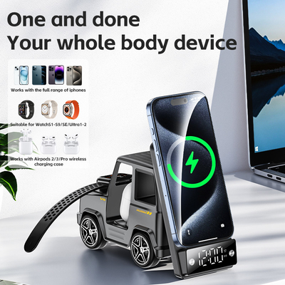 Πορτοκαλί Cool Car σχήμα ασύρματο φορτιστή για iPhone Airpods IWatch 225G Έκδοση 9V/1.67A
