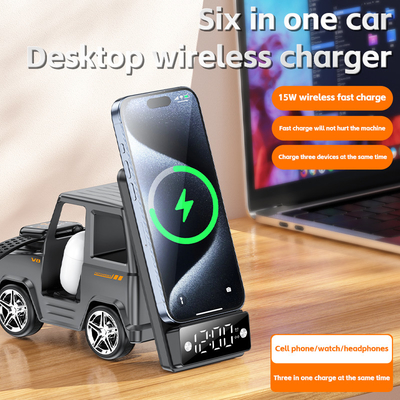 Πορτοκαλί Cool Car σχήμα ασύρματο φορτιστή για iPhone Airpods IWatch 225G Έκδοση 9V/1.67A