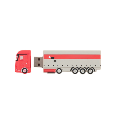 PVC ή Σιλικόνη Προσαρμοσμένα USB Flash Drive Σχήμα λεωφορείου Με Προεγκατάσταση Δεδομένων