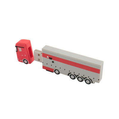 PVC ή Σιλικόνη Προσαρμοσμένα USB Flash Drive Σχήμα λεωφορείου Με Προεγκατάσταση Δεδομένων