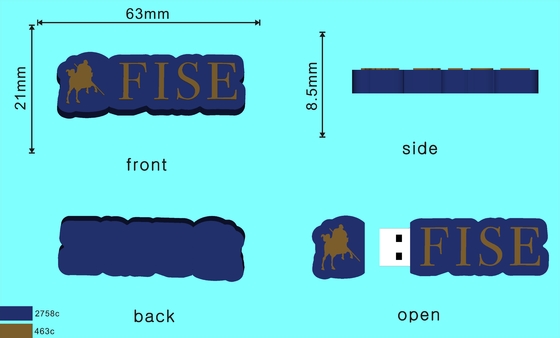Προσαρμοσμένα σχήματα USB Flash μνήμη PVC ή παραγωγή σιλικόνης Εύκολη με ανοιχτό μούχλα