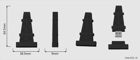 Προσαρμοσμένα σχήματα USB Flash μνήμη PVC ή παραγωγή σιλικόνης Εύκολη με ανοιχτό μούχλα