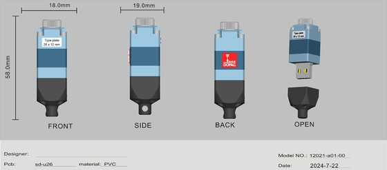 Προσαρμοσμένες μονάδες USB Flash με κρυπτογράφηση δεδομένων και γρήγορη επεξεργασία των σχεδίων μετά από αίτημα πελάτη Διατήρηση δεδομένων 10 χρόνια