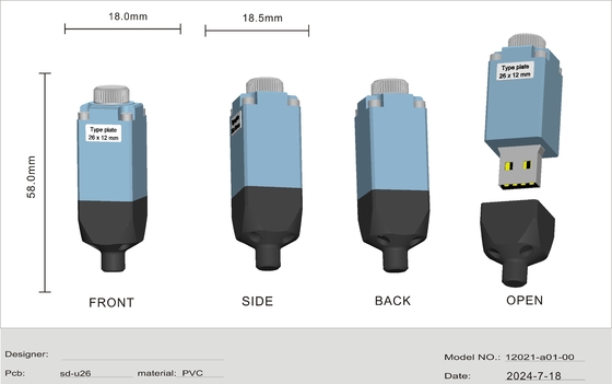 Προσαρμοσμένες μονάδες USB Flash με κρυπτογράφηση δεδομένων και γρήγορη επεξεργασία των σχεδίων μετά από αίτημα πελάτη Διατήρηση δεδομένων 10 χρόνια