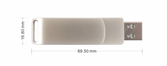 Ασημί Ματ Usb 3.0 Με Θύρα Type C Και στις δύο πλευρές, Usb Flash Drive Συμβατό με Τηλέφωνο και Υπολογιστή 256GB 512GB 1TB