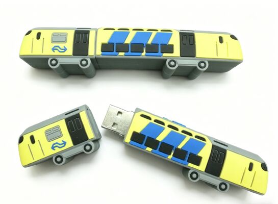 Train Shaped Cartoon Character PVC Usb Flash Drive Subway Mold Usb Flash Drive