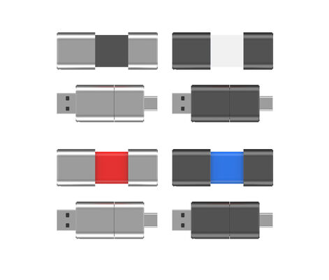 Γρήγορη ταχύτητα τύπου C με USB 3.0 και USB 2.0 Flash Drive Slide Shape Match CE,FCC,ROHS