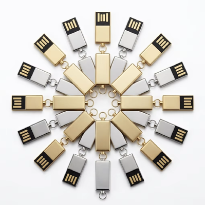 Silver With Shiny zinc alloy metal usb flash drive including HY flash chips suitable for fast and secure data transfer needs
