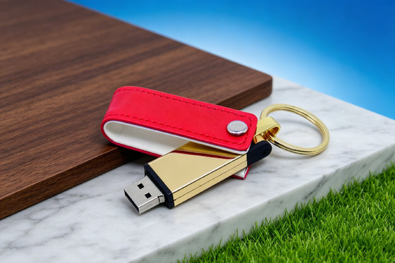 Mac OS συμβατό δερμάτινο USB Flash Drive Μαύρο χρώμα Custom OEM κομψό ανθεκτικό σχεδιασμό Ιδανικό για εταιρικά δώρα