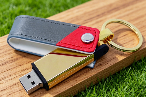 Mac OS συμβατό δερμάτινο USB Flash Drive Μαύρο χρώμα Custom OEM κομψό ανθεκτικό σχεδιασμό Ιδανικό για εταιρικά δώρα