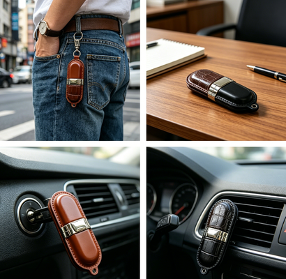 Δερμάτινη μνήμη usb Grade A Δερμάτινη μονάδα flash USB Flash Drive με τσιπ Grade A και δερμάτινο εξωτερικό για στελέχη