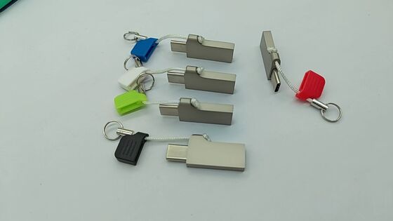 Τύπος c usb flash drive με usb A με μεταλλικό κάλυμμα μικρής αλυσίδας που μπορεί να κάνει laser και εκτύπωση λογότυπο γρήγορη ταχύτητα 3,2 usb και 3,1 usb