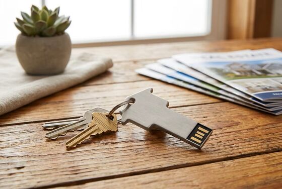 Ασημένιο USB Flash Drive με αλυσίδα από πέρλες, Συμπαγής Συσκευή Αποθήκευσης, Θερμοκρασία Λειτουργίας -50 έως +80 Βαθμούς, Ιδανικό για Επιχειρήσεις