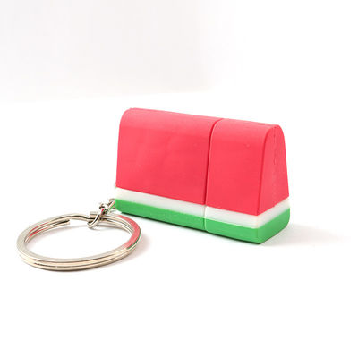 Χαριτωμένη USB PVC ανοικτή σοκολάτα φραουλών καρπουζιών ραβδιών φορμών που διαμορφώνεται