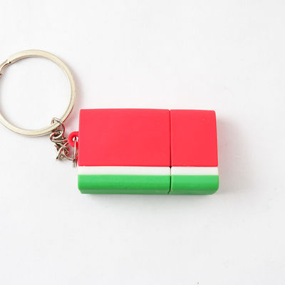 Χαριτωμένη USB PVC ανοικτή σοκολάτα φραουλών καρπουζιών ραβδιών φορμών που διαμορφώνεται