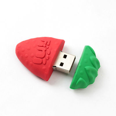 Χαριτωμένη USB PVC ανοικτή σοκολάτα φραουλών καρπουζιών ραβδιών φορμών που διαμορφώνεται