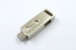Ασήμι 2,0 Drive 64GB 15MB/S λογότυπων λέιζερ λάμψης OTG USB για αρρενωπό