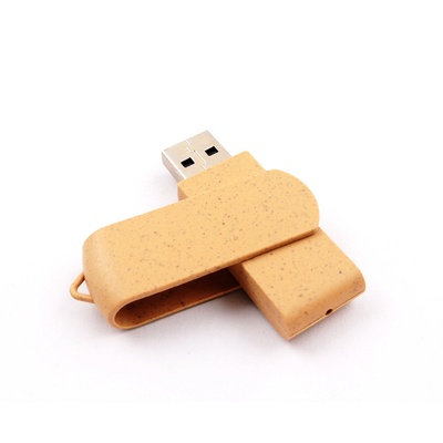 Άχυρο και πλαστικά υλικά Usb 3,0 Drive λάμψης 128gb ανακυκλώσιμα μνήμη