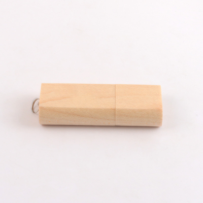 Ξύλινο USB 15MB/S 32GB 128GB Drive λάμψης σφενδάμνου με το μικρό δαχτυλίδι Usb 3,0
