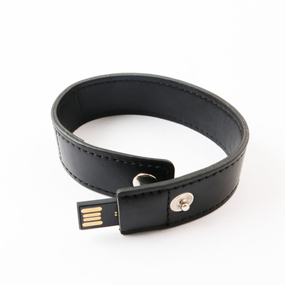 Δερμάτινο βραχιόλι USB Flash Drive 20MB/S Ταχύτητα ανάγνωσης Με υποστήριξη Custom Logo