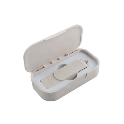 Ανακυκλώσιμο υλικό κουτί USB flash drive με τύπο C 3.0 προστατευόμενο με κωδικό πρόσβασης συσκευή αποθήκευσης δεδομένων