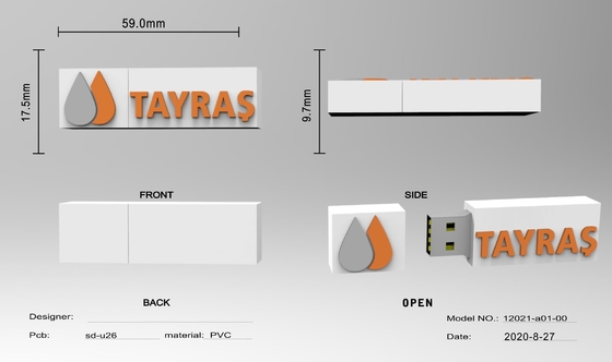 Δημιουργήστε Σχέδιο από Δωρεάν PVC Σχήμα USB Σύμφωνα με το Σχέδιο του Πελάτη, Δημιουργήστε Πολύ Γρήγορα