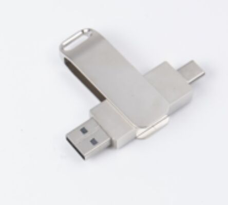 Ασημί Ματ Usb 3.0 Με Θύρα Type C Και στις δύο πλευρές, Usb Flash Drive Συμβατό με Τηλέφωνο και Υπολογιστή 256GB 512GB 1TB