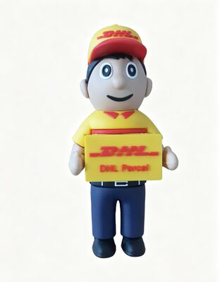 USB Flash Drive Καρτούν Άνδρας Ντελιβεράς DHL Κατασκευασμένο με Σχέδιο Πελάτη
