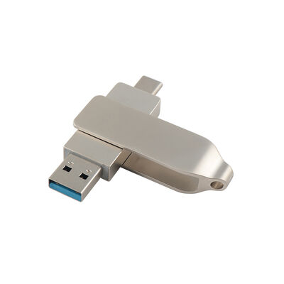 Retro Body ασημί Χρώμα με TYPE C USB 128GB 256GB Μέγεθος usb υψηλής ταχύτητας 71,4*16,8*10,1mm