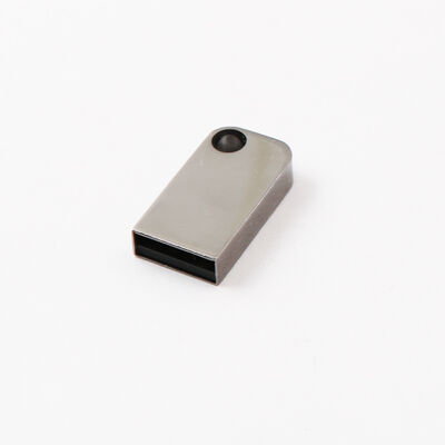 Μίνι μονάδα λάμψης USB με τρύπα που μπορεί να βάλει κλειδί Μεταλλική μονάδα λάμψης USB μπορεί προσαρμοσμένο λογότυπο λέιζερ